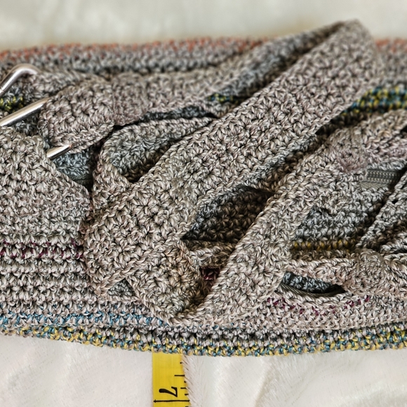 The Sak Woven Hobo Tote Multicolor Large Handbag Purse Women's Beach Gypsy Boho - Picture 14 of 14